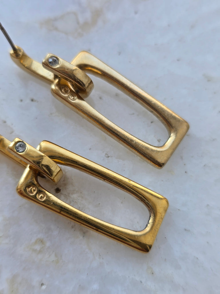 Swarovski gold tone earrings