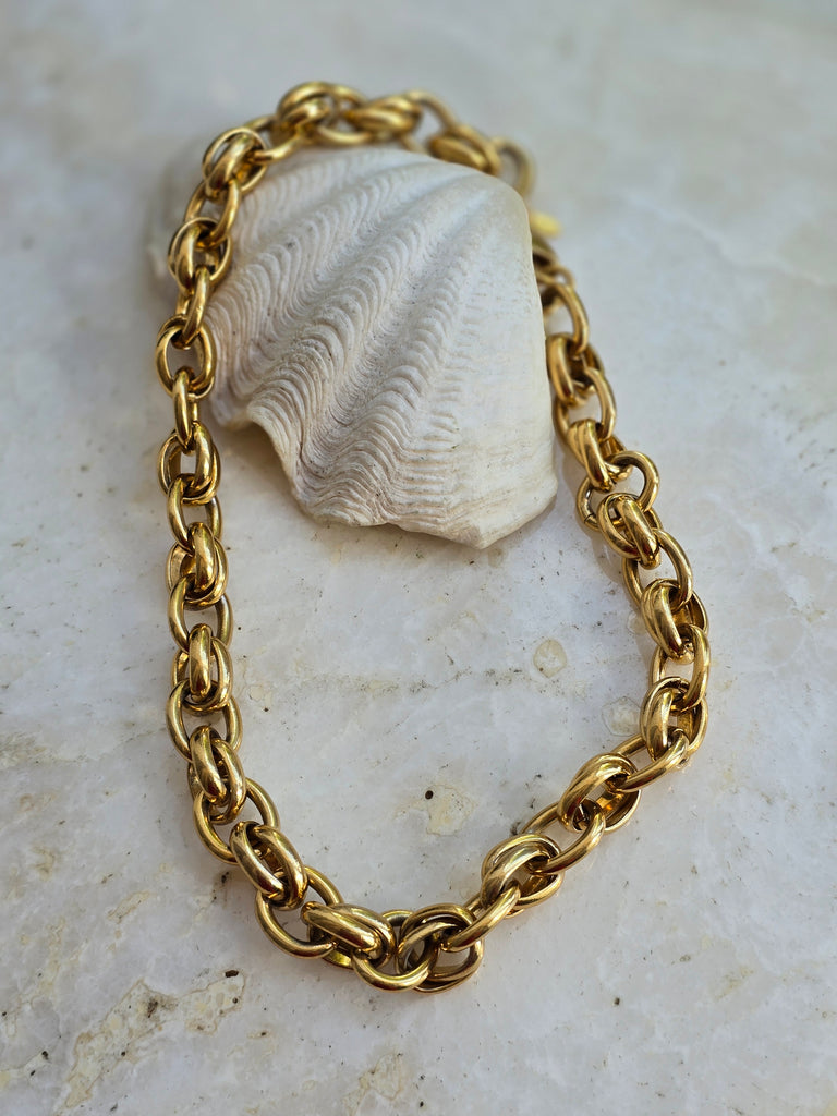 Vintage 90's Monet 22ct gold plated chunky chain