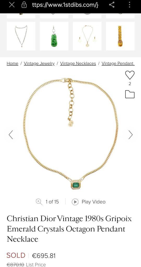 Vintage Christian Dior necklace
