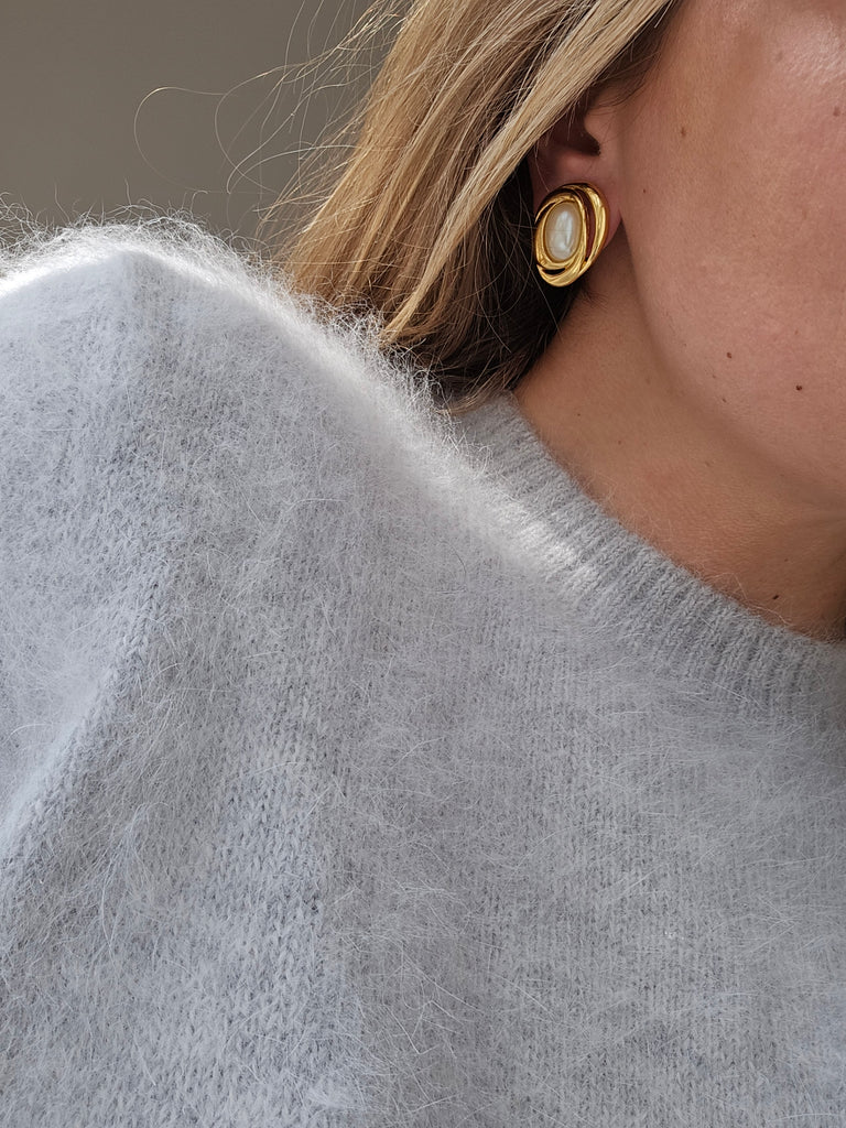 Gold tone earrings