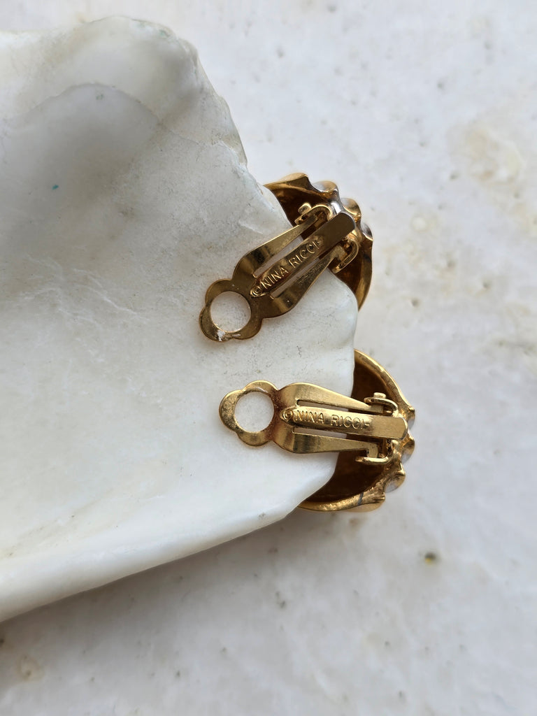 Vintage Nina Ricci clipmon earrings