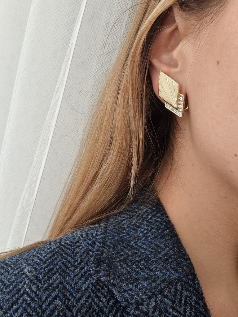 Vintage Christian Dior clip on earrings