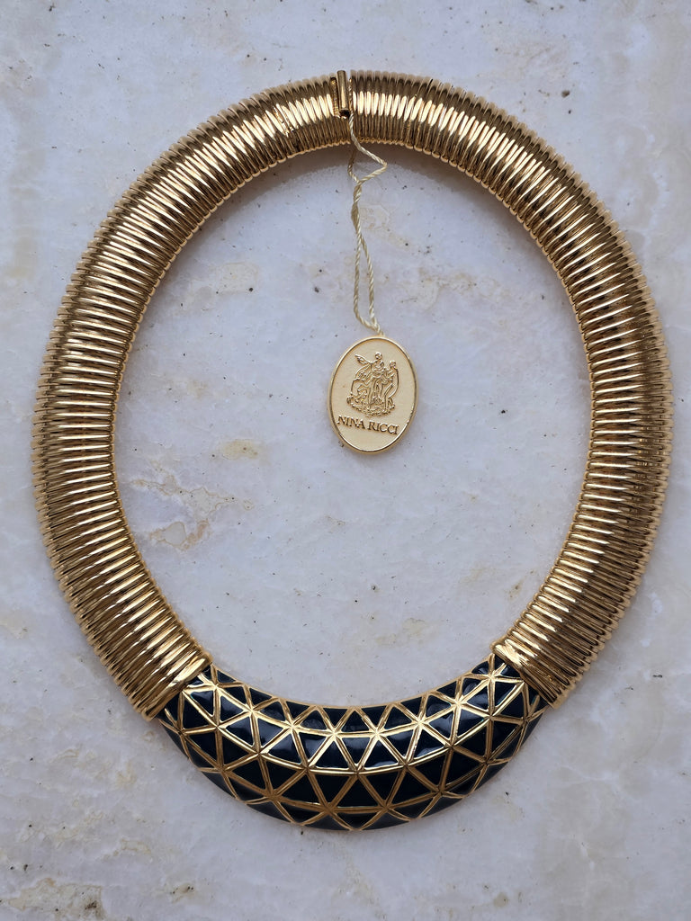 Vintage Nina Ricci omega necklace