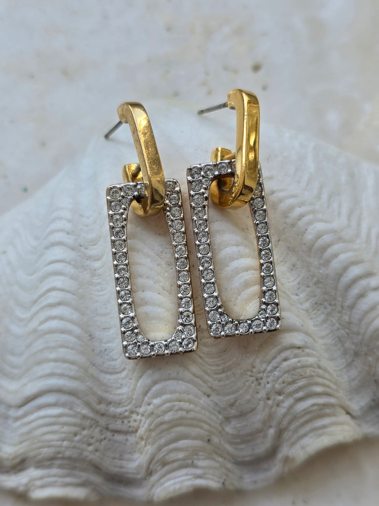 Swarovski gold tone earrings