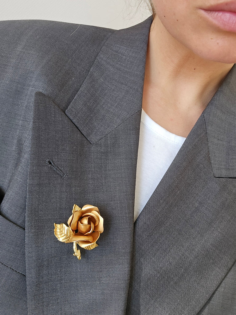 Vintage rose brooch