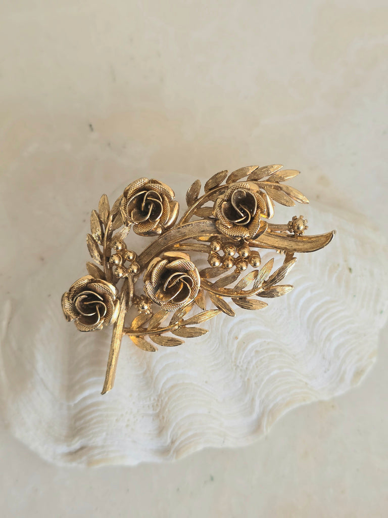Vintage floral Coro brooch