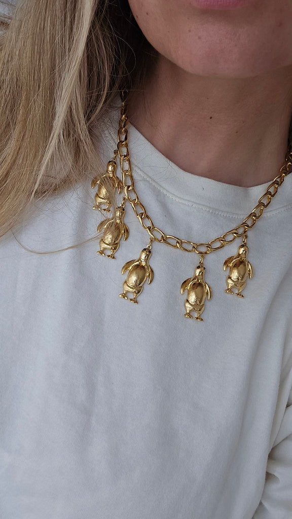 Vintage D'Orlan gold tone necklace