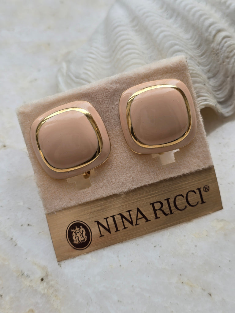 Vintage enamel Nina Ricci earrings
