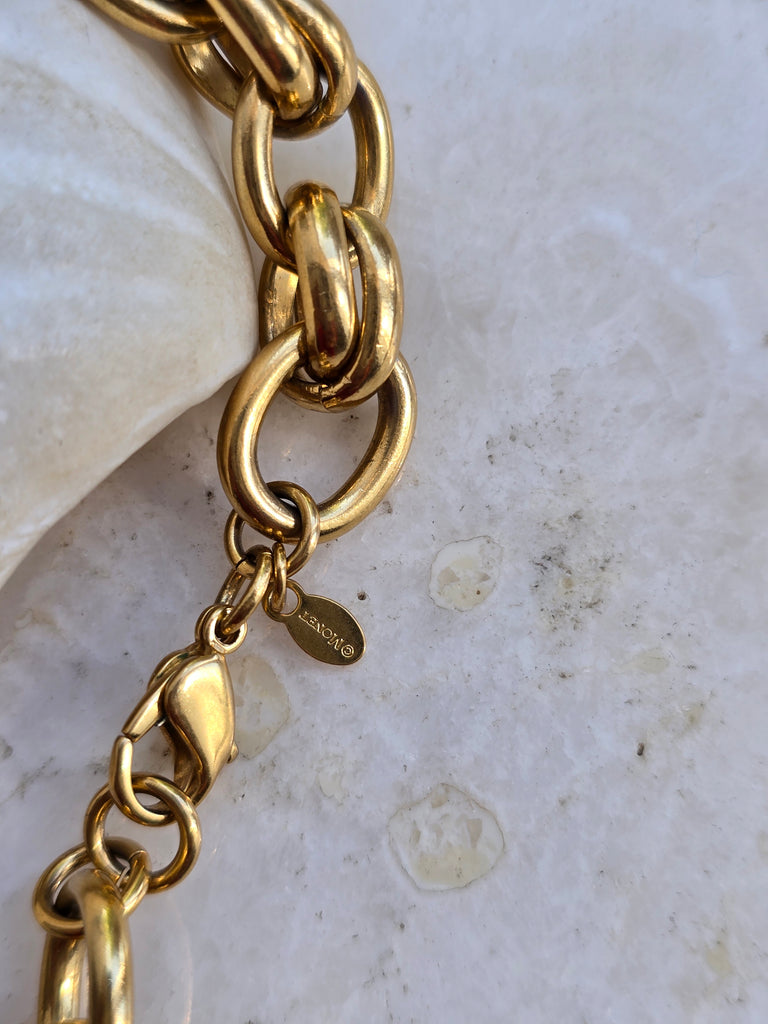 Vintage 90's Monet 22ct gold plated chunky chain