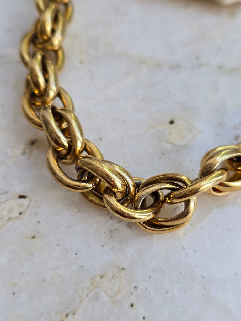 Vintage 90's Monet 22ct gold plated chunky chain